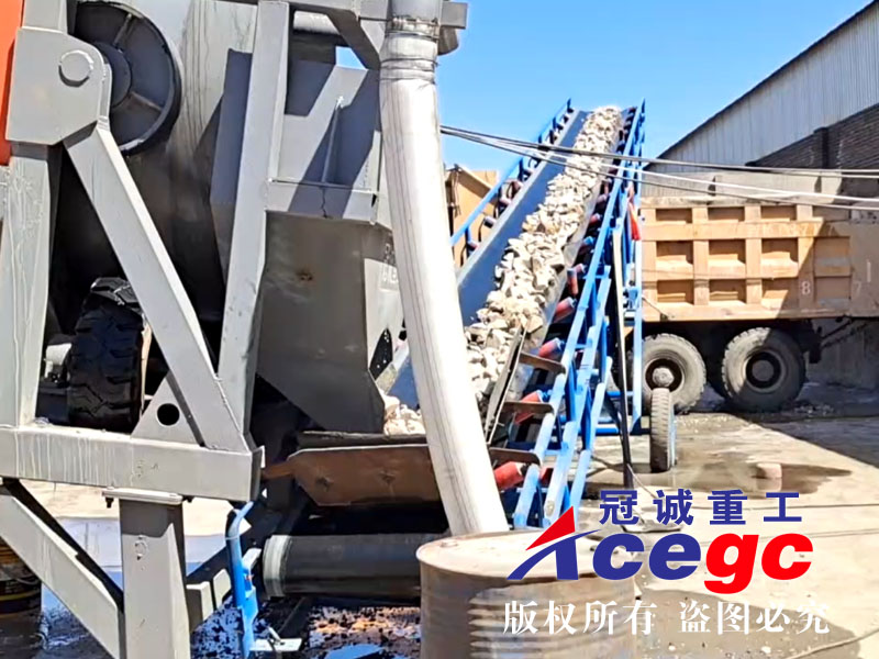 移动式石料输送机应用于碎石清洗生产线